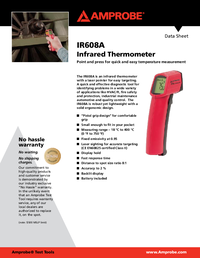 Thumbnail of document Data Sheet - IR608A Infrared Thermometer with Laser Pointer